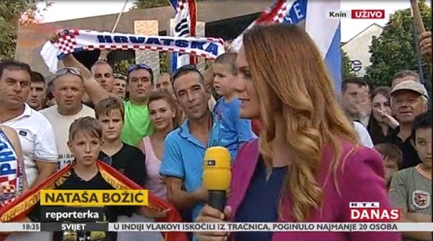 Bravo, Nataša Božić: Reporterka izvrsno reagirala na ustaške povike iza sebe tijekom javljanja uživo