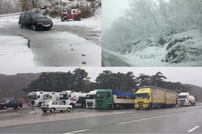 VIDEO, FOTO Snijeg zatrpao Liku i Gorski kotar, zatvorena autocesta A1