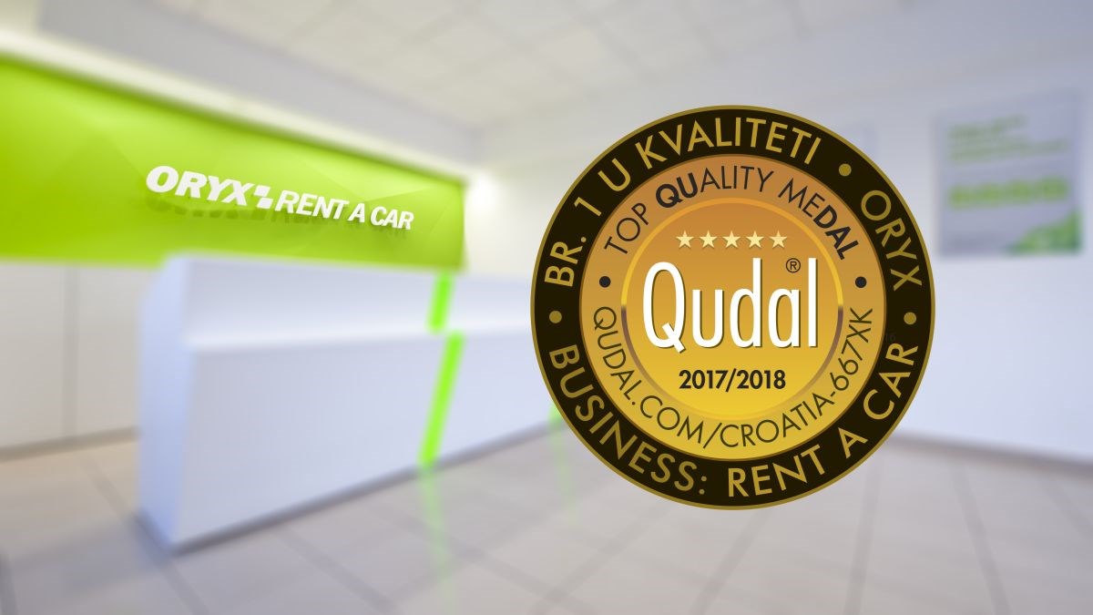 ORYX Rent a car potvrđeno najkvalitetniji rent a car