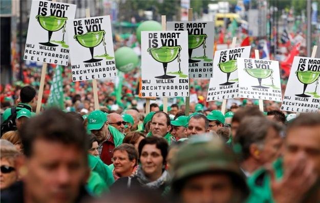 U Bruxellesu 60.000 ljudi prosvjedovalo protiv Zakona o radu, policija koristila vodene topove