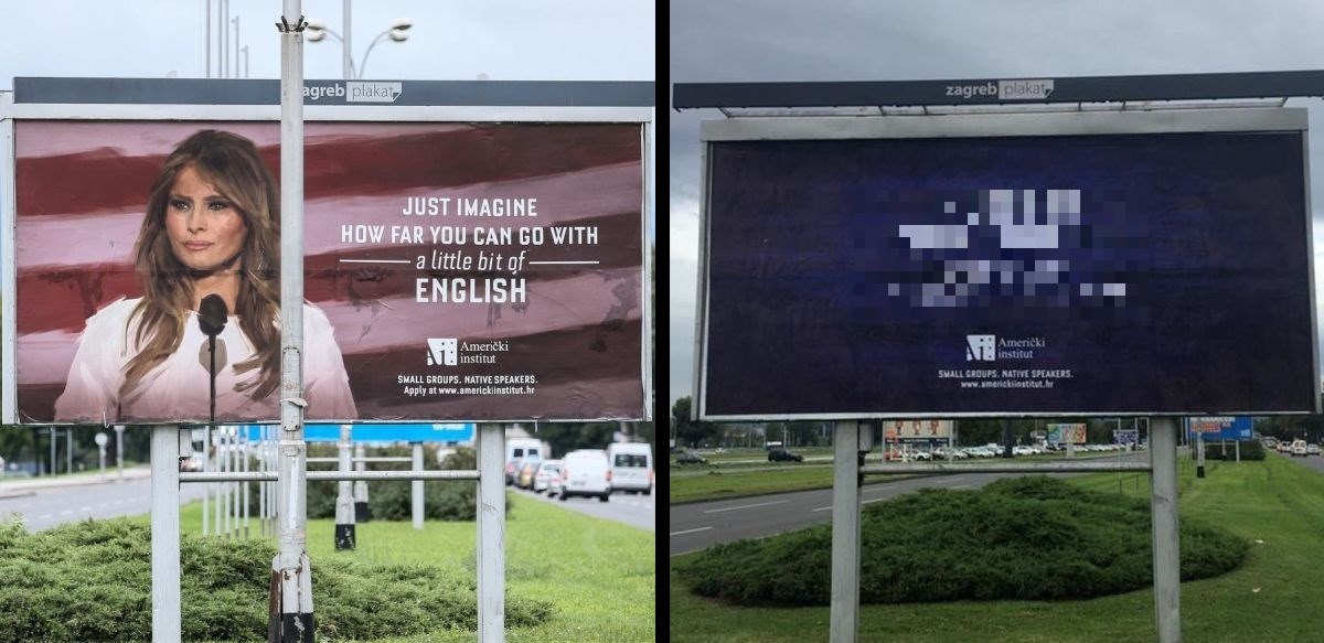 Pogledajte što je Američki institut nakon Melanijine prijetnje stavio na plakate