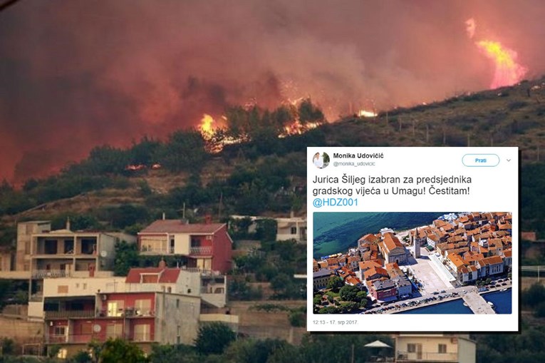 Dok pola Dalmacije guta vatra, HDZ tvita o gradskom vijeću Umaga, ni SDP nije puno bolji