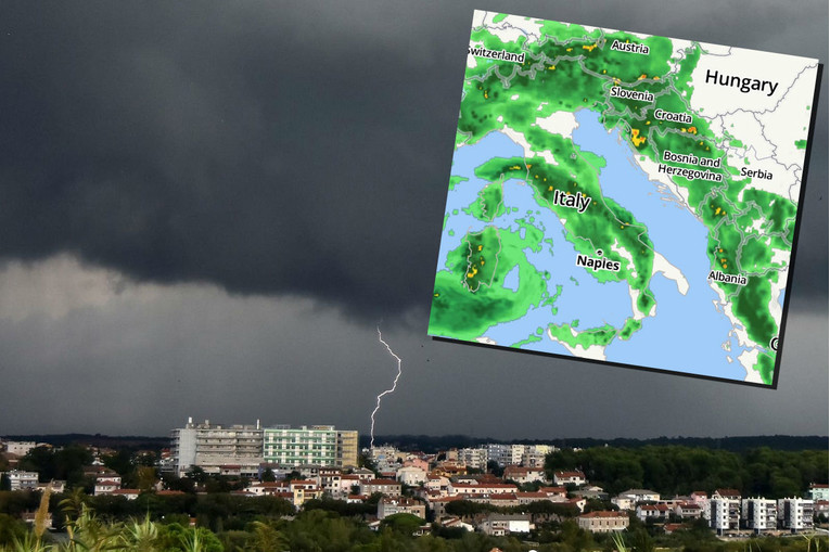 UPALJEN ALARM I danas će biti obilne kiše s grmljavinom, pogledajte gdje će biti najgore