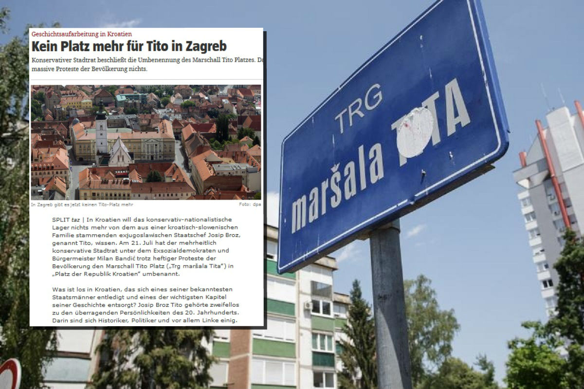 NJEMAČKI LIST ČUDI UKIDANJE TITOVA TRGA "Zašto se odričete svojeg najpoznatijeg državnika?"