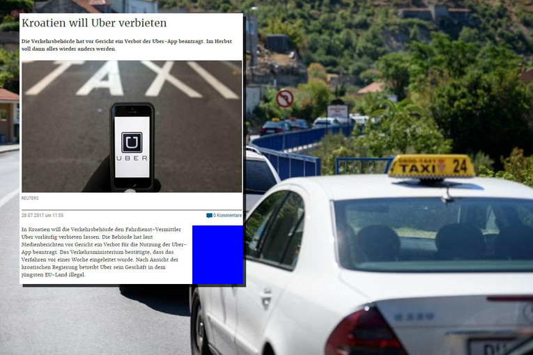 AUSTRIJSKI MEDIJI Hrvatska vlada i taksisti ratuju protiv Ubera