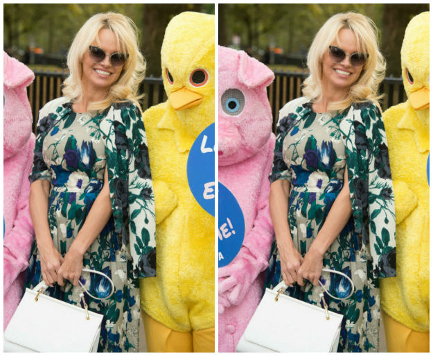 Pamela Anderson u elegantnoj haljini i savršenim mačkastim naočalama