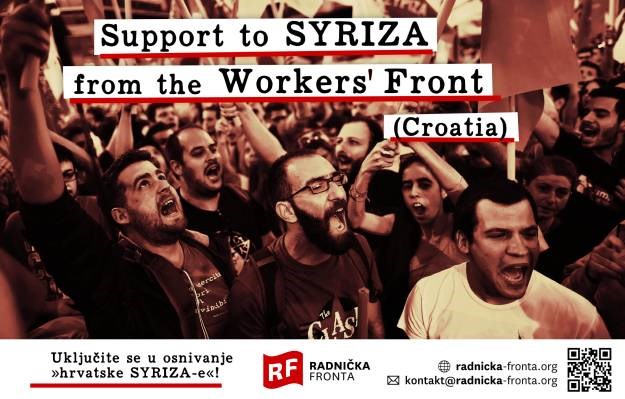 Radnička fronta podržala Sirizu i pozvala na nacionalizaciju banaka u Hrvatskoj
