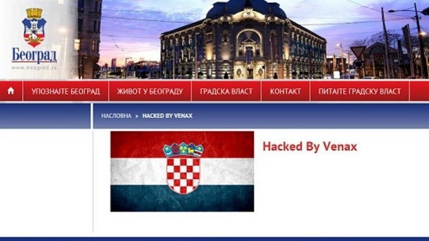 Hakeri postavili hrvatsku zastavu na stranicu Beograda