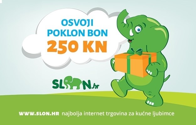 Slon. hr ponovno nagrađuje vas i vašeg ljubimca poklon bonom u iznosu 250 kuna