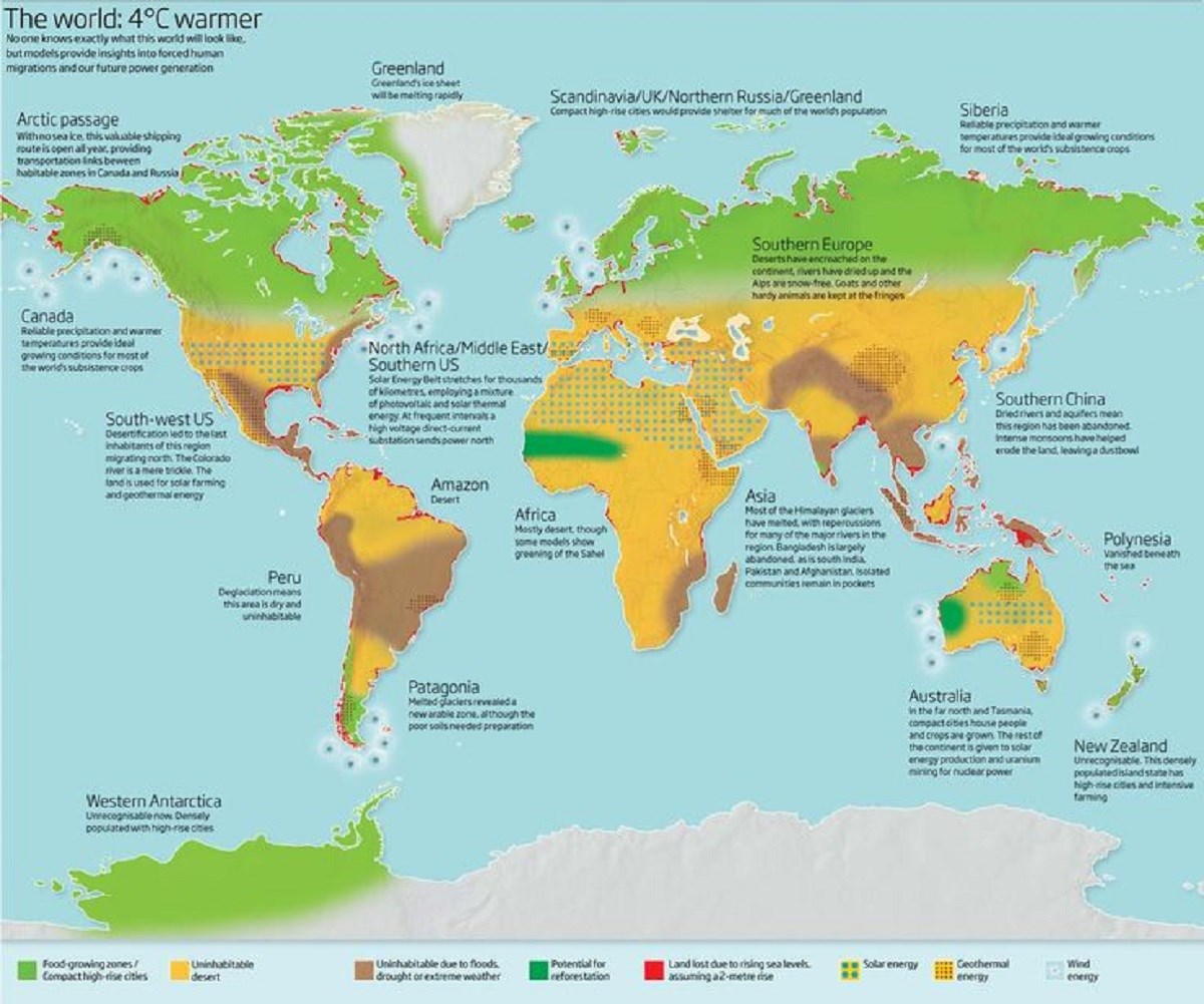 KARTA KLIMATSKIH PROMJENA Hrvatska će postati dio nenaseljive pustinje