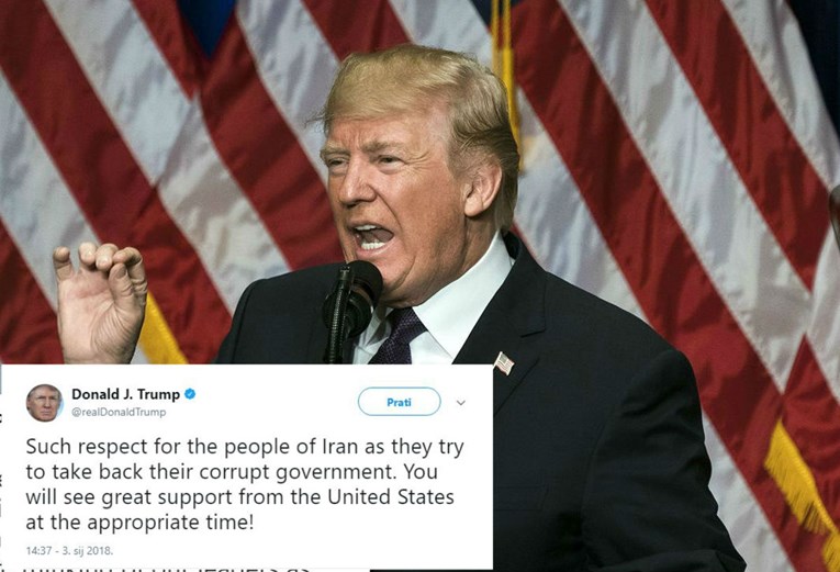 Trump obećao Irancima: Dobit ćete potporu Amerike "kad bude pravo vrijeme"