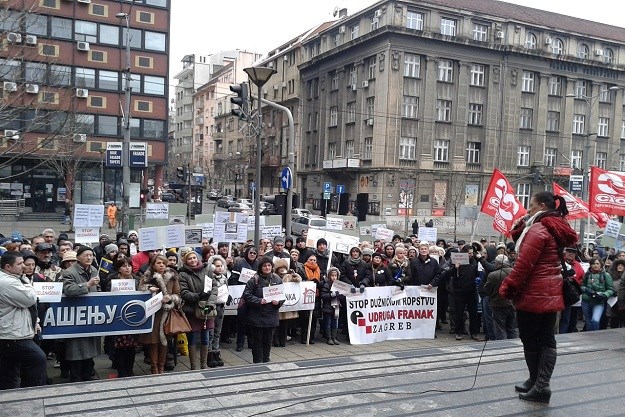 Udruga Franak podržala prosvjed dužnika u Beogradu: Traže zakon o konverziji kakav je na snazi u Hrvatskoj