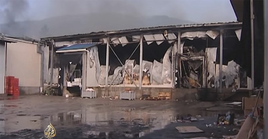 VIDEO Potpuno izgorjela najveća tvornica za proizvodnju i preradu mesa u Crnoj Gori