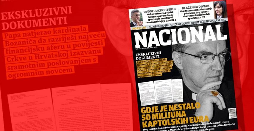 Nacional piše o "najvećoj pronevjeri" u povijesti moderne Hrvatske: "Gdje je nestalo 50 milijuna eura s Kaptola?"