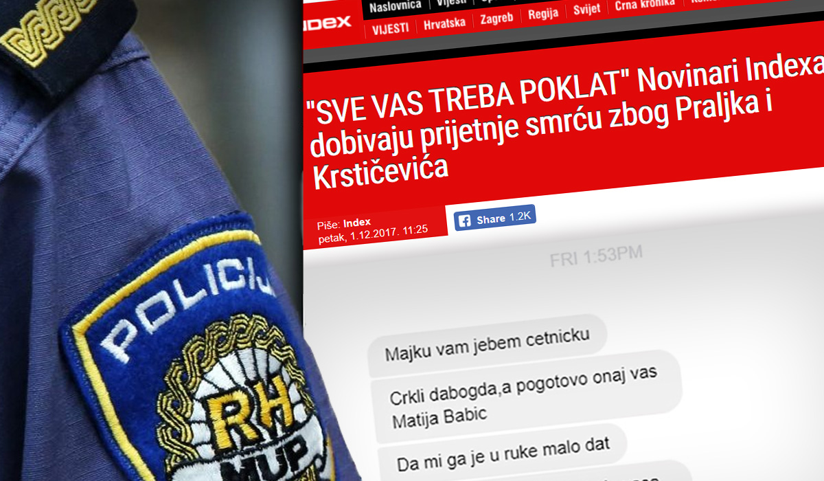 Podignuta prva optužnica zbog prijetnji novinarima Indexa, kazna do pet godina zatvora