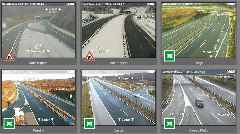 Sljemenska cesta zatvorena za promet, u Lici i Gorskom kotaru zimski uvjeti na cestama