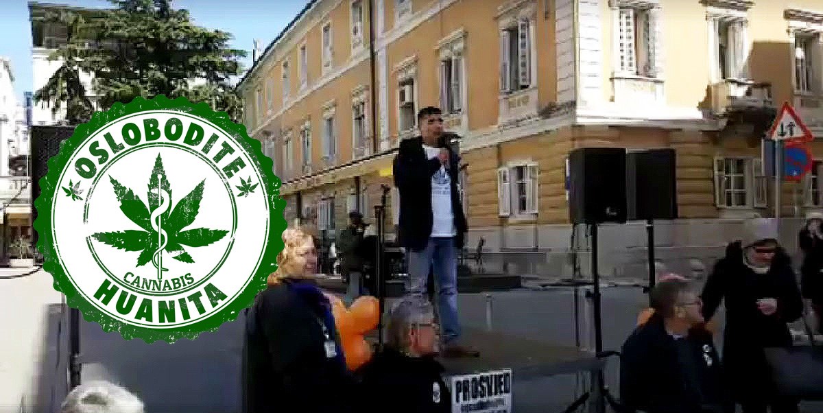 VIDEO Održan prosvjed za Huanita: "Da nisam koristio konoplju, danas bih bio nepokretan"