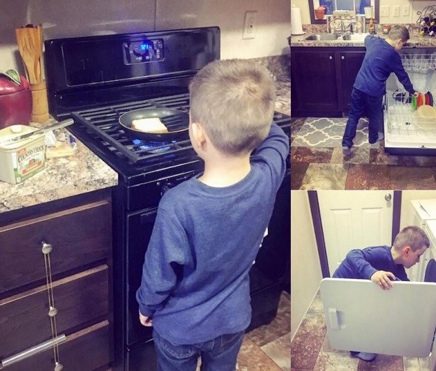 Mama malog sina uči kuhati, prati suđe i rublje, a razlog je mnoge razbjesnio