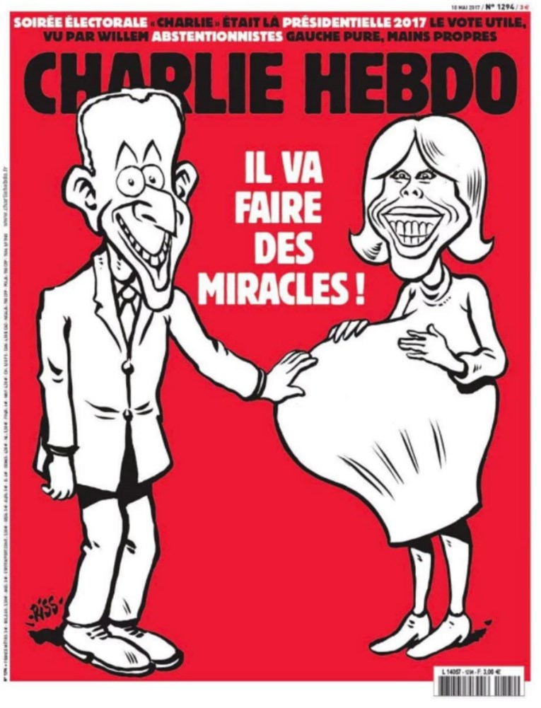 FOTO Charlie Hebdo šokirao novom naslovnicom o supruzi francuskog predsjednika