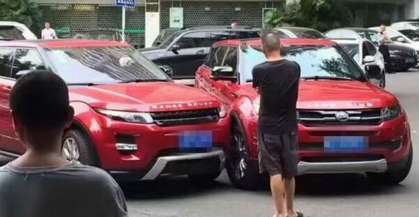 Koja ironija, sudarili se Land Rover i njegova kineska kopija