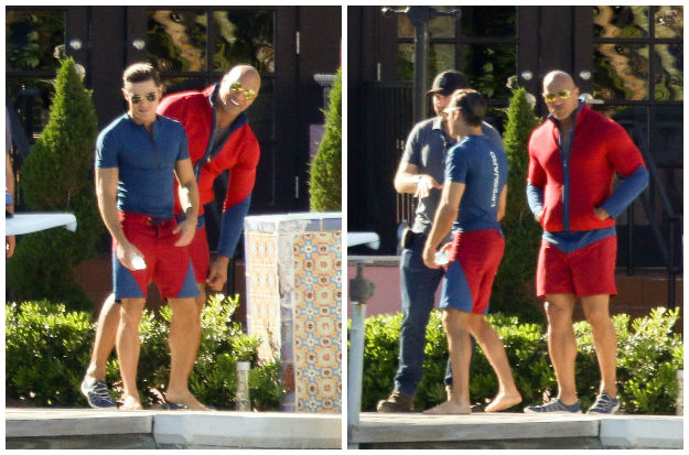 Bacite prvi pogled na Zaca Efrona i The Rocka na setu filma "Baywatch"
