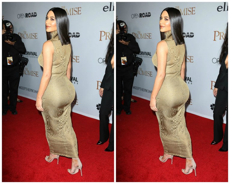 Kim Kardashian  i njezina zlatna pozadina sinoć su ukrale show