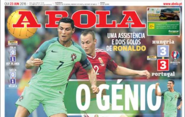 Portugalske naslovnice: Ronaldo se vratio