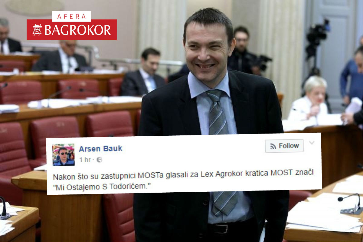 "Mi Ostajemo S Todorićem" - Bauk otkrio što zapravo predstavlja kratica MOST