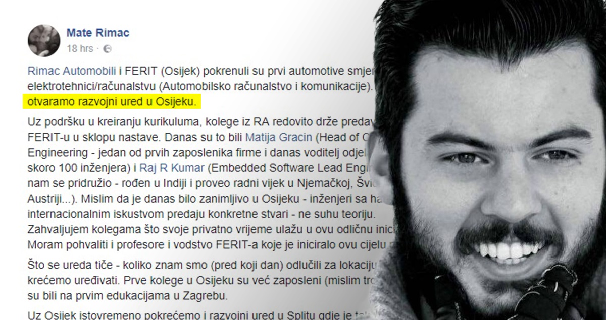 Rimac otvara ured u Osijeku