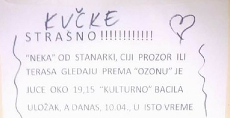 Poruka ljutog stanara na vratima zgrade užasnula Srbiju: "Samo da znate, to i djeca gledaju"