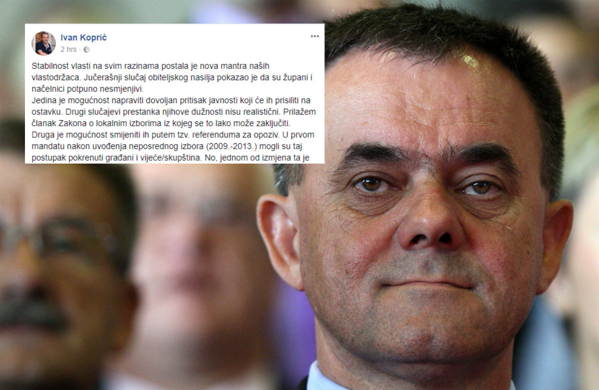Stručnjak objasnio: HDZ-ov nasilnik ostaje župan, kao da se ništa nije dogodilo