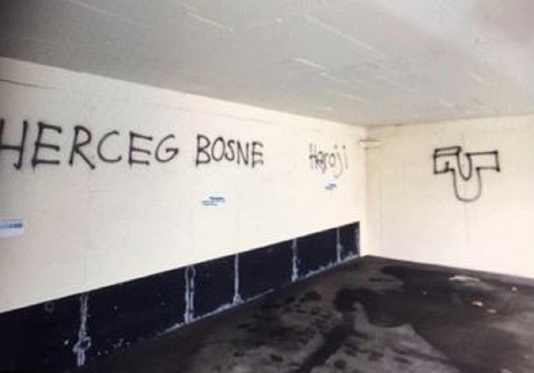Na ambasadi BiH u Švicarskoj osvanuli grafiti podrške Praljku i ostalim hrvatskim ratnim zločincima