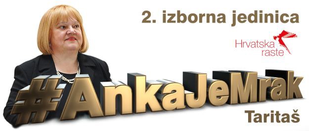 Mrak Taritaš sa sloganom #AnkaJeMrak ide po pobjedu u 2. izbornoj jedinici