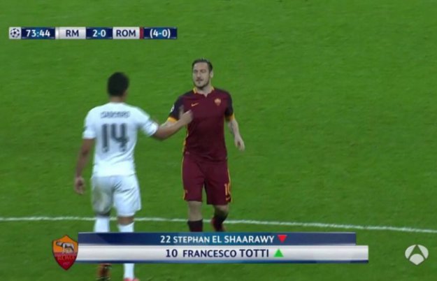 Santiago Bernabeu se poklonio Tottiju