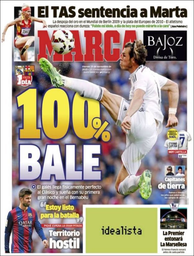Svjetske naslovnice: Sto posto Bale