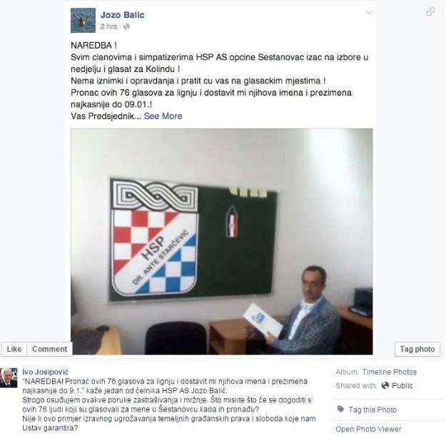 Josipović se uplašio za 76 glasova iz Šestanovaca: Što će se dogoditi tim ljudima koji su glasali za mene?