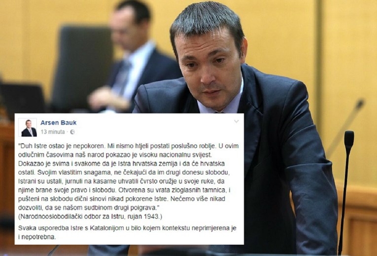 Bauk protiv Stazića: "Svaka usporedba Istre i Katalonije je neprimjerena, to je hrvatska zemlja"