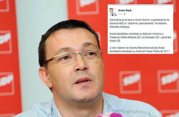 Bauk: Zanimljiva je teza o novim licima u HDZ-u, a na listama su tri Sanaderova ministra