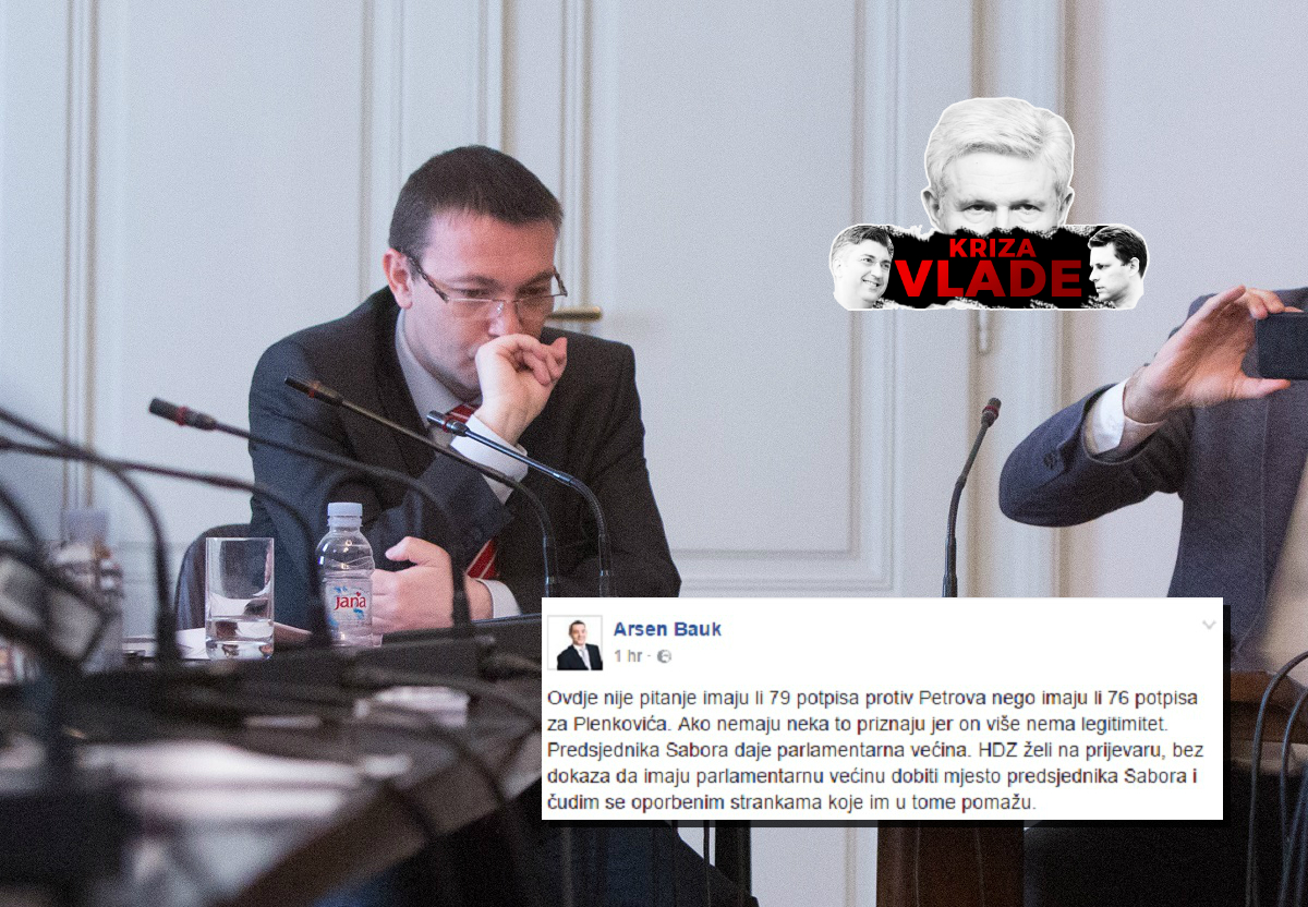 Bauk: Čudim se nekim oporbenim strankama koje pomažu HDZ-u