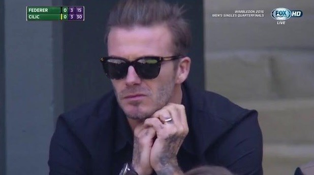 David Beckham prati okršaj Čilića i Federera