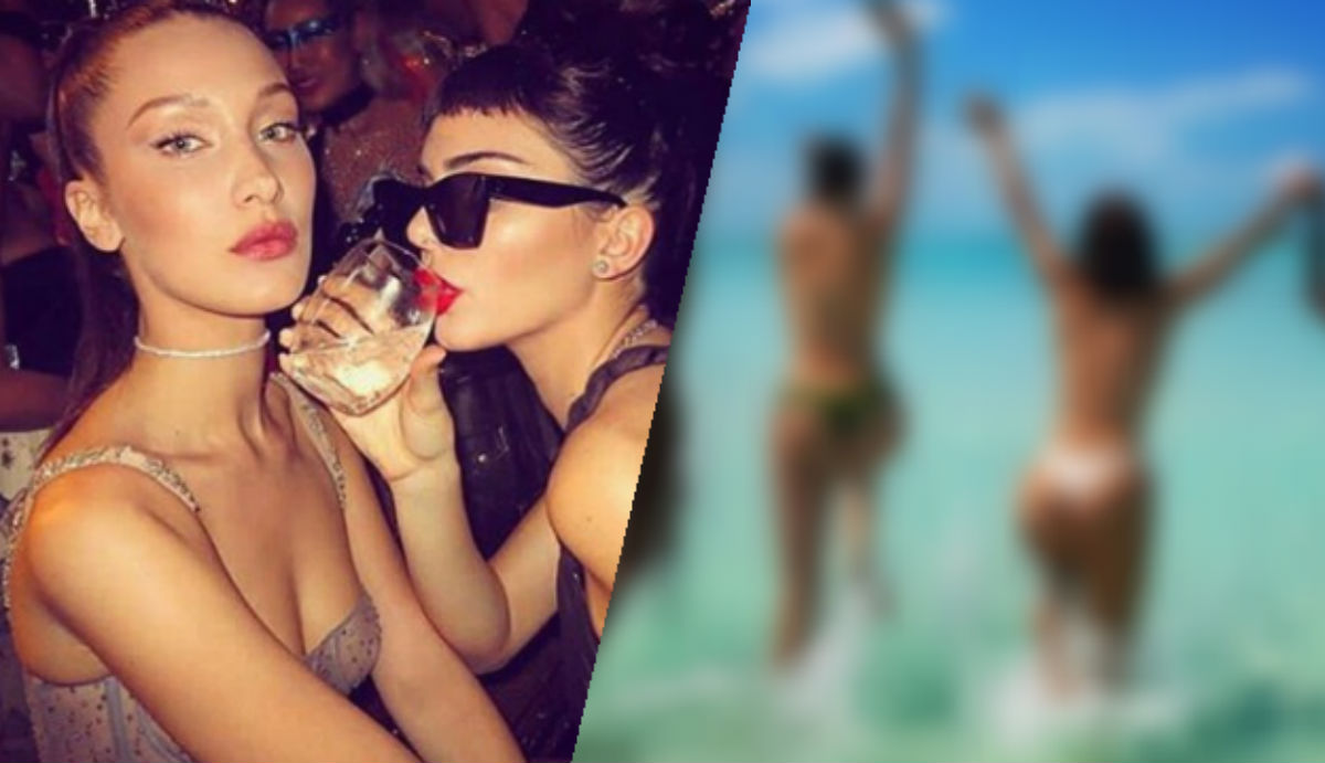 Kendall Jenner i Bella Hadid u toplesu i mini tangama pokazale puno toga