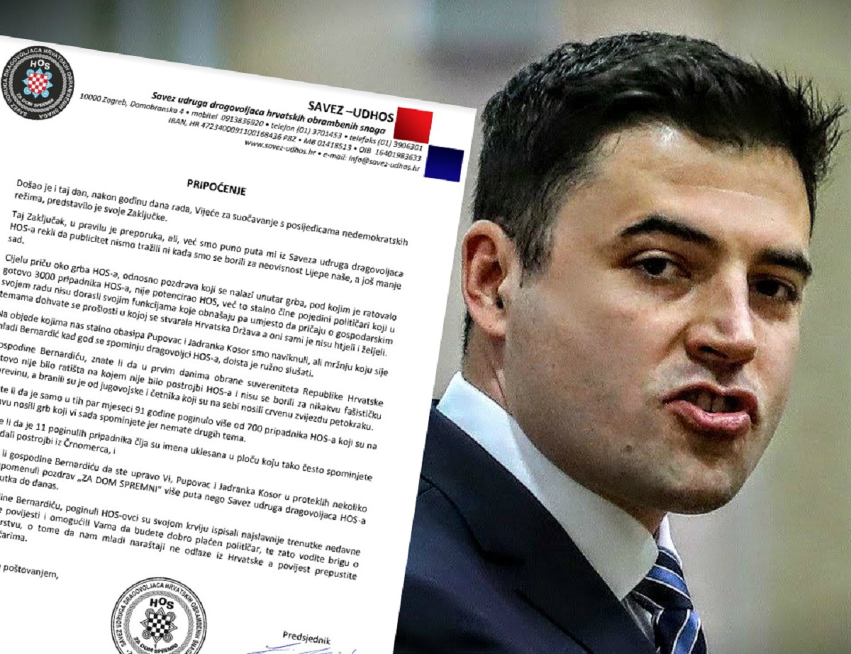 O pozdravu ZDS sada su se javili i veterani HOS-a. Iz nekog razloga napali su Bernardića