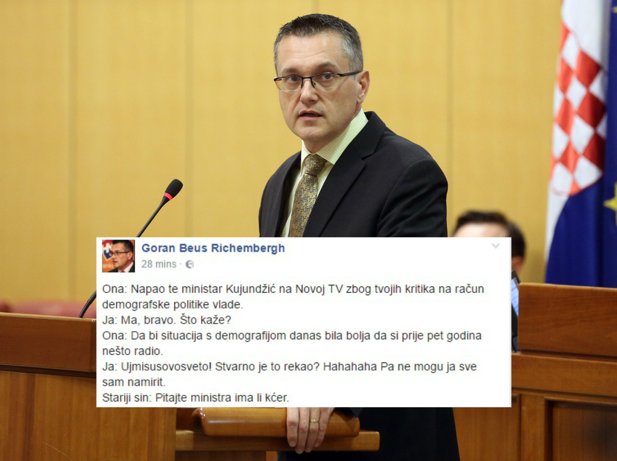 HNS-ovac o demografskoj obnovi: Sin me pitao ima li ministar Kujundžić kćer