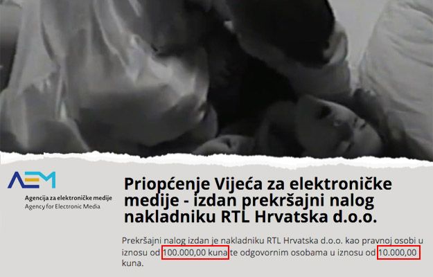 RTL dobio 100 tisuća kuna kazne zbog Big Brothera