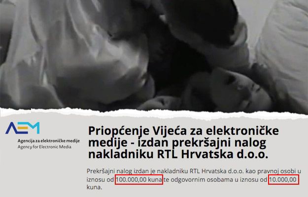 RTL dobio 100 tisuća kuna kazne zbog Big Brothera