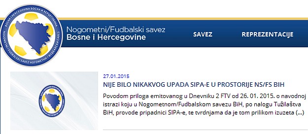 Policija u nogometnom savezu BiH: Kolika je cijena puta u Brazil?