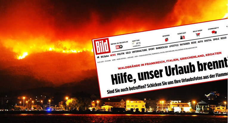 S naslovnice Bilda vrišti: "Upomoć, naš godišnji odmor gori!"