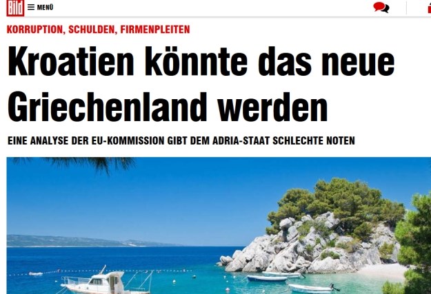 Bild: Korupcija, dugovi, stečajevi - Hrvatskoj prijeti bankrot