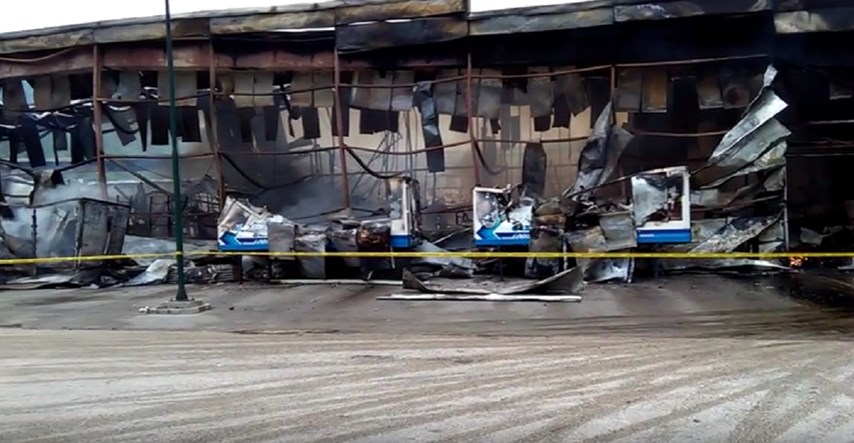 VIDEO Tržni centar Bingo kraj Mostara potpuno izgorio, šteta u milijunima eura