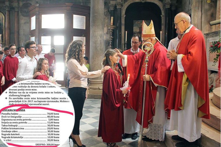 Crkveni biznis: Krizma u Šibeniku košta 300 kuna